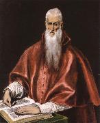 El Greco St Jerome as Cardinal oil painting on canvas